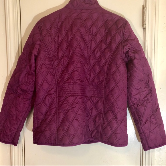 Faded Glory Diamond Puff Purple Button Up Coat M - Picture 4 of 5